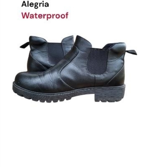 42 Alegria Waterproof Rowen Black Leather Chelsea Ankle Boot Shoe Women 11.5 12 - Picture 10 of 16